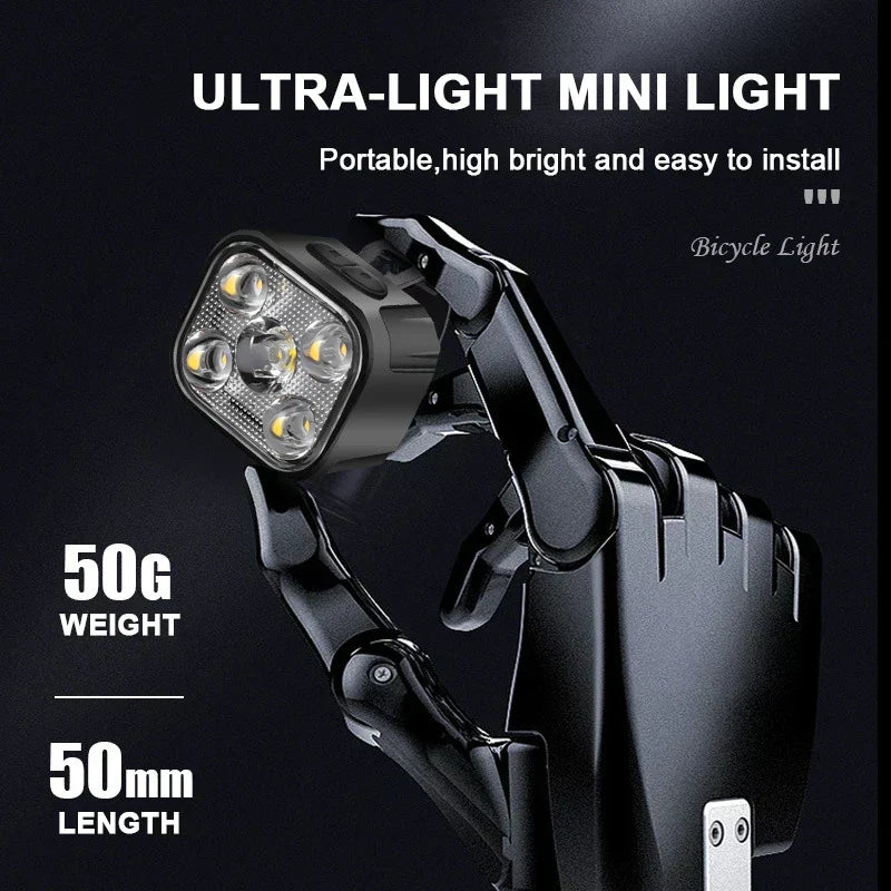 Dobíjecí světla na kolo - USB-C - 350 lumenů přední - vodotěsné IPX65 - 8 a 12 režimů | meowbutter