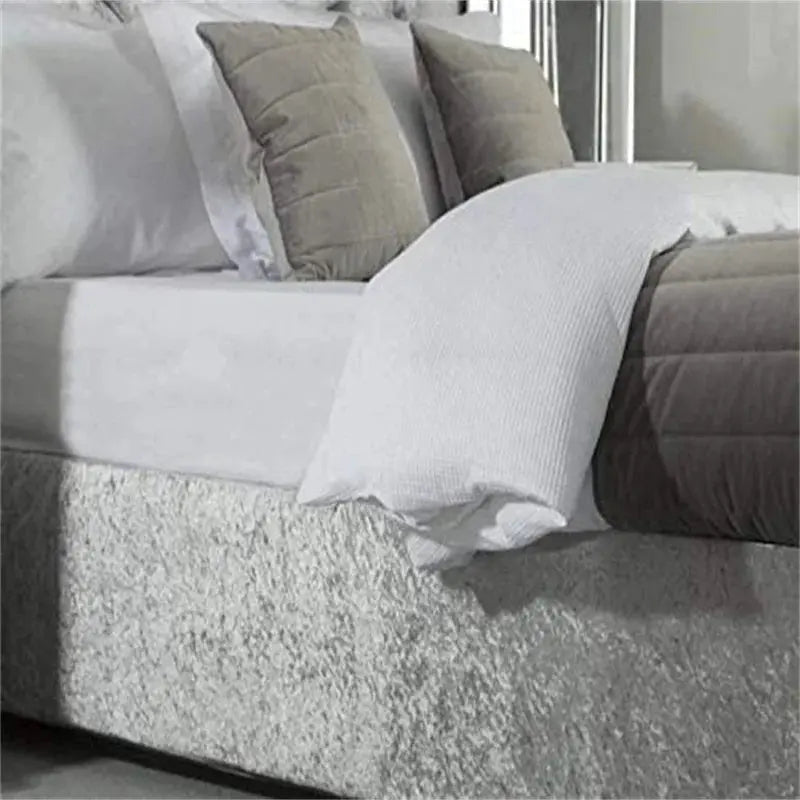 Velvet Bed Skirt With Wrap Design For Divan Frames And Base Edges