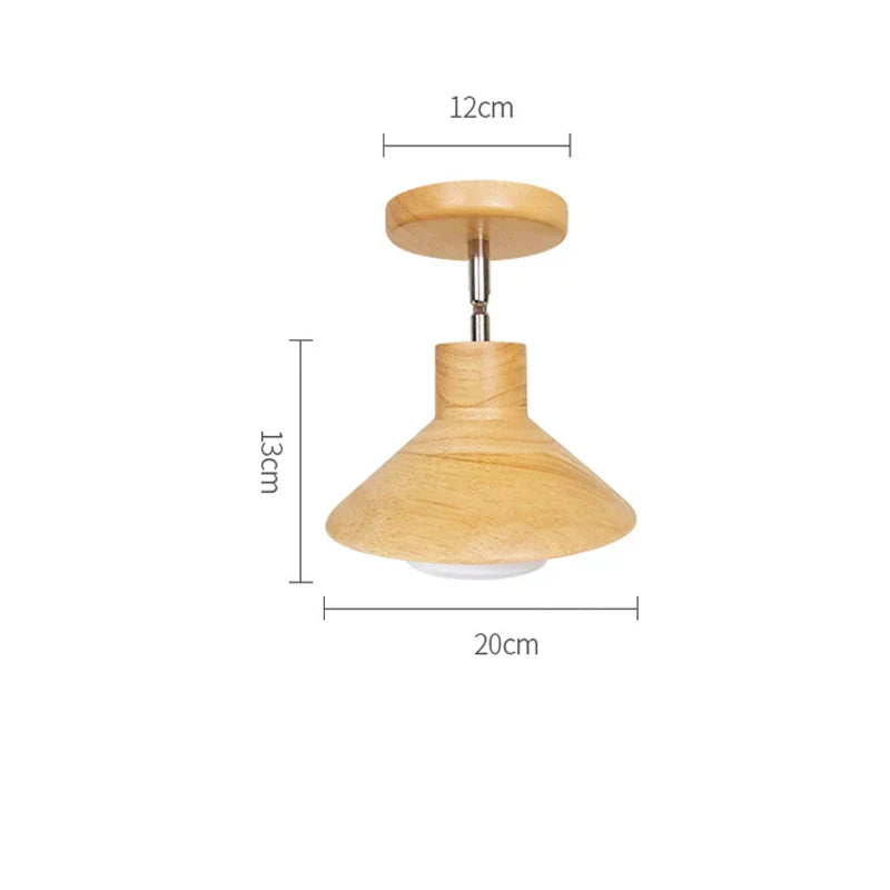 NordicWood Ceiling Lamp | Natural Timber Cone Design | Meowbutter