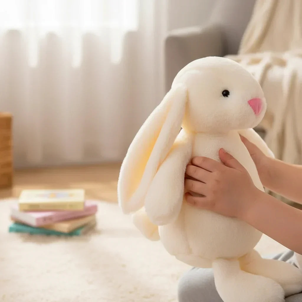 Απαλό λούτρινο κρεμαστό κουνέλι Bunnycat — συμπαγής σχεδιασμός με γέμιση, 10 Cm