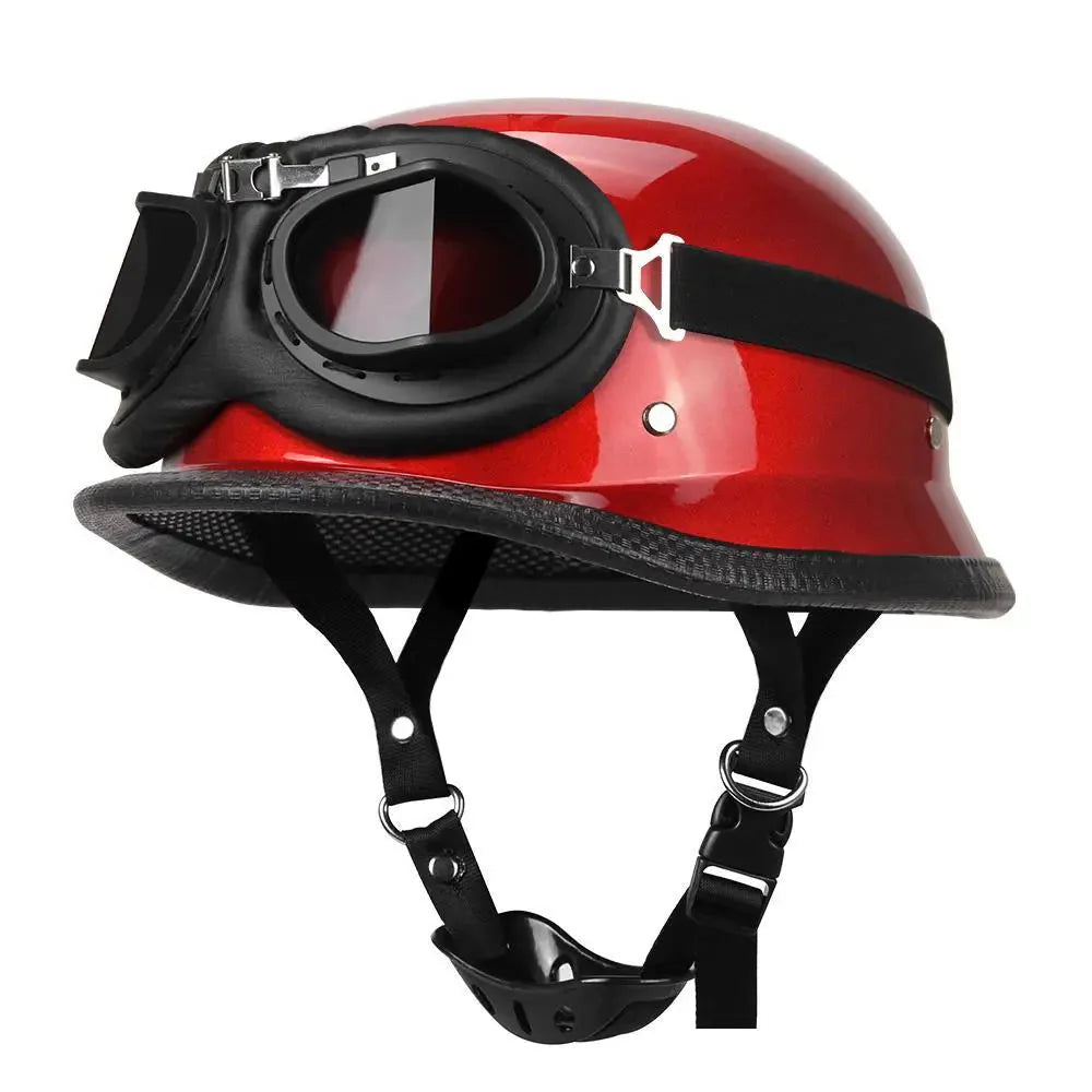 DOT Certification Half Helmet Retro Motorcycle - Meowbutter