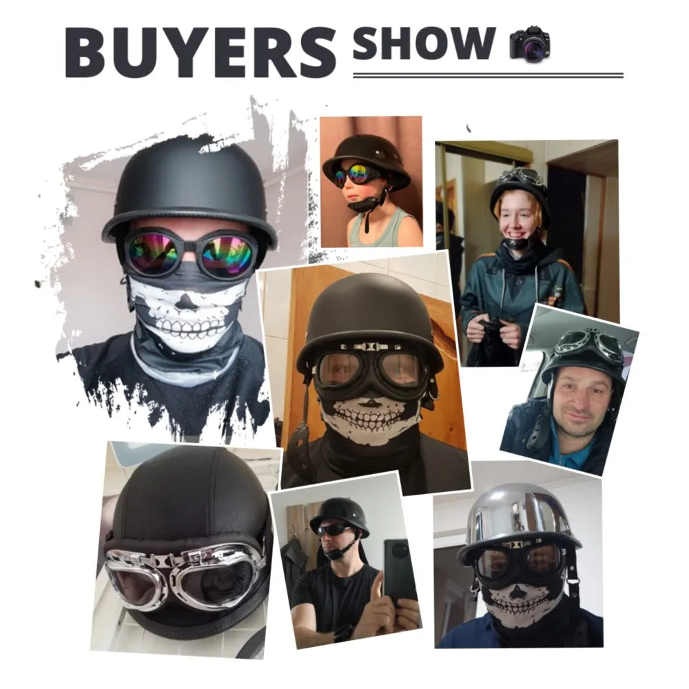 DOT Certification Half Helmet Retro Motorcycle - Meowbutter