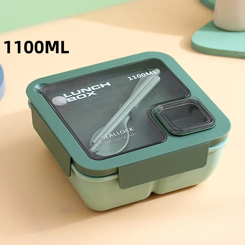 BentoGo 850ml Leakproof Lunch Box — Built-In Cutlery, Microwave and Dishwasher Safe