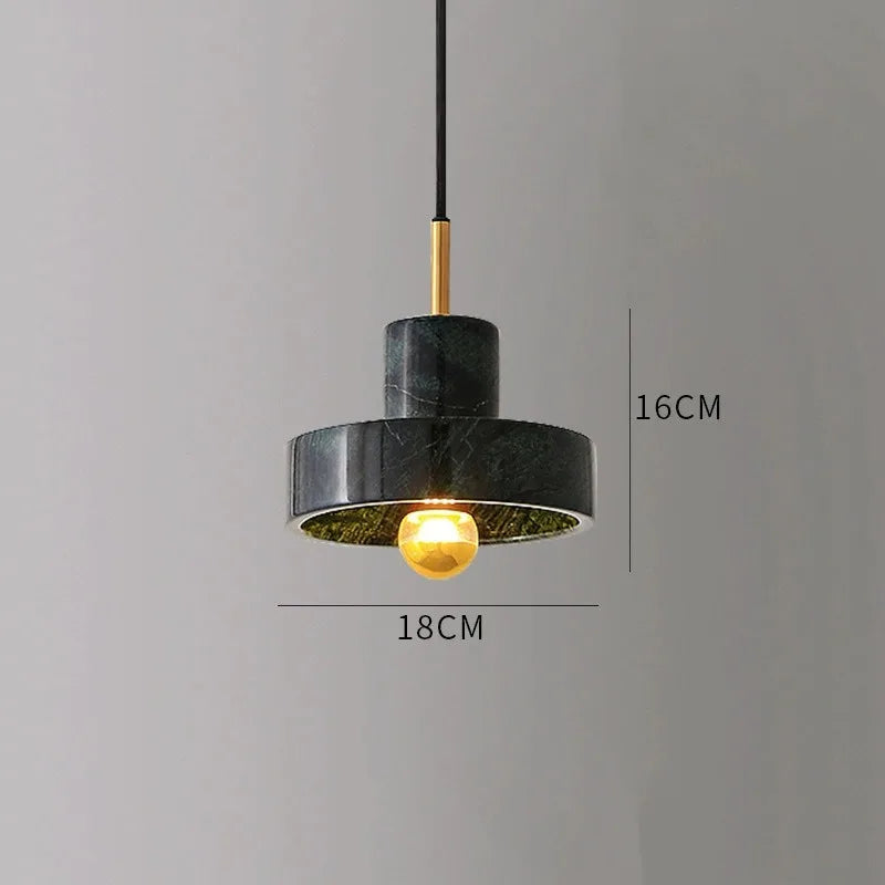 Lampada a sospensione in marmo | Design postmoderno in pietra naturale | Meowbutter