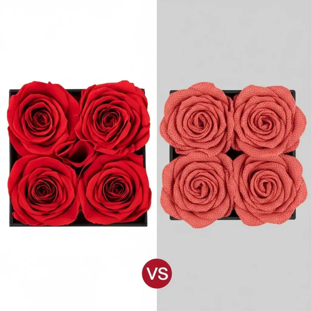Elegant blomsterarrangemang med rosor – dekorativ visningsask