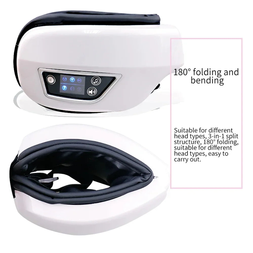Ögonmassager - 6D luftkuddekompression - Bluetooth-musik - 4 lägen - 1200mAh | meowbutter