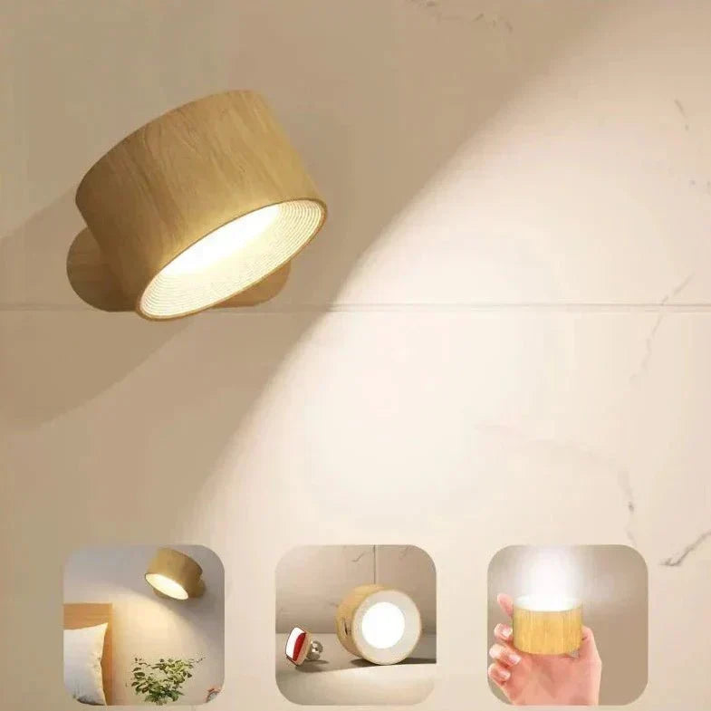 Kabellose USB-Wandleuchte – wiederaufladbare LED mit Touch-Steuerung