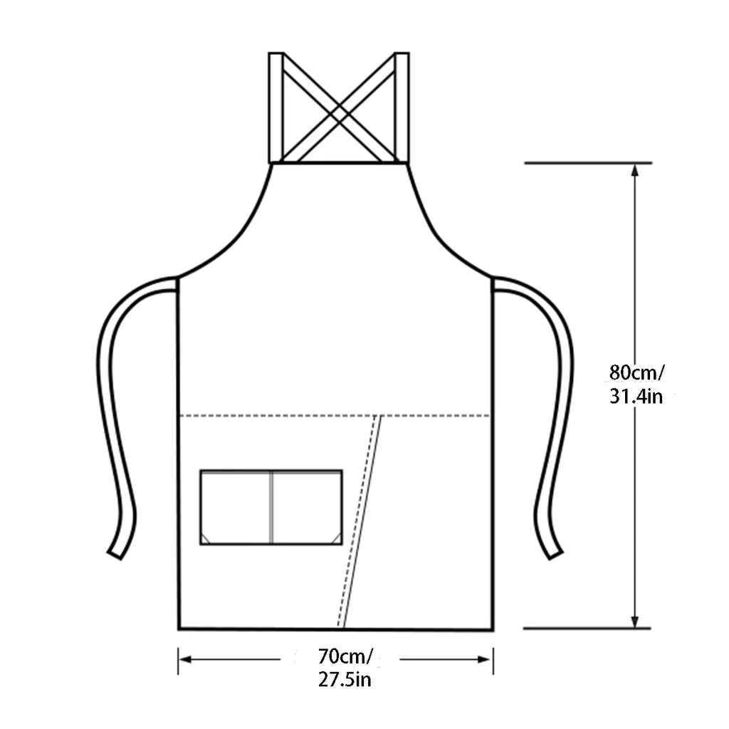 WorkEase Heavy-Duty Waterproof Canvas Apron — Split Skirt Pockets