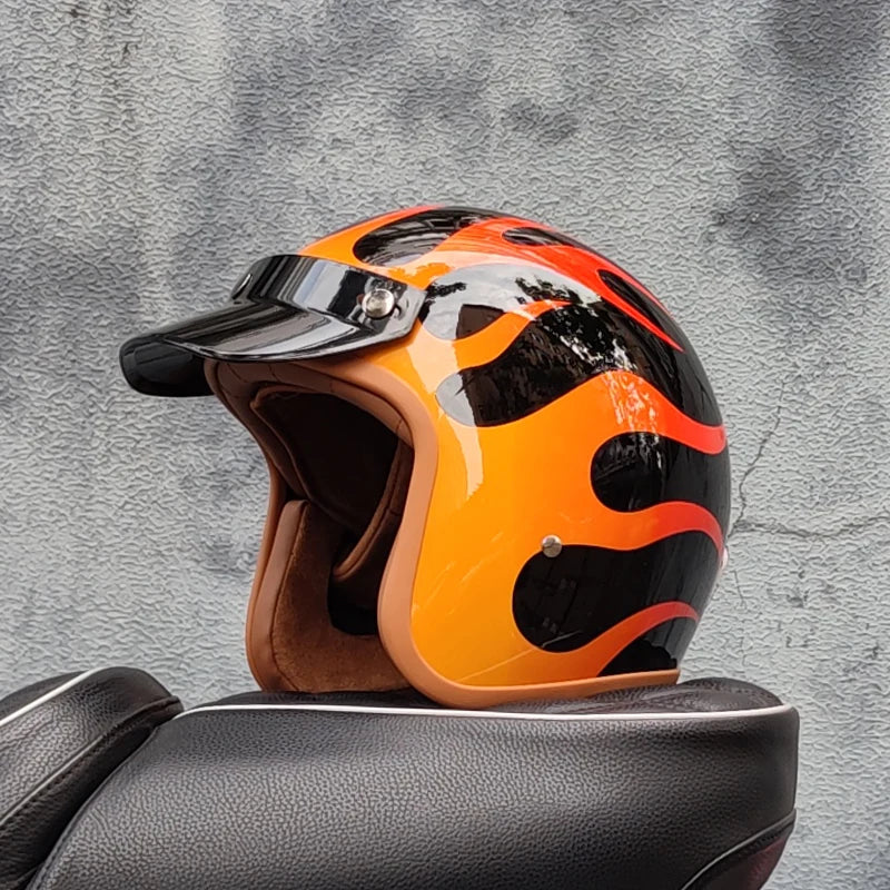 Casco de motocicleta retro - Meowbutter