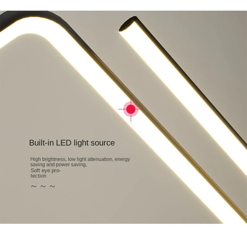 Aluminiowa lampa wisząca liniowa—precyzyjne geometryczne wycięcia, nordycki minimalistyczny design