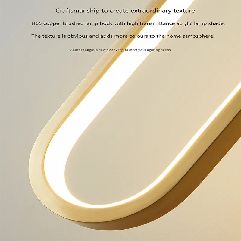 Moderne minimalistisk LED-pendel | Guld og sort hængelampe til soveværelse, spisestue og stuer | Meowbutter
