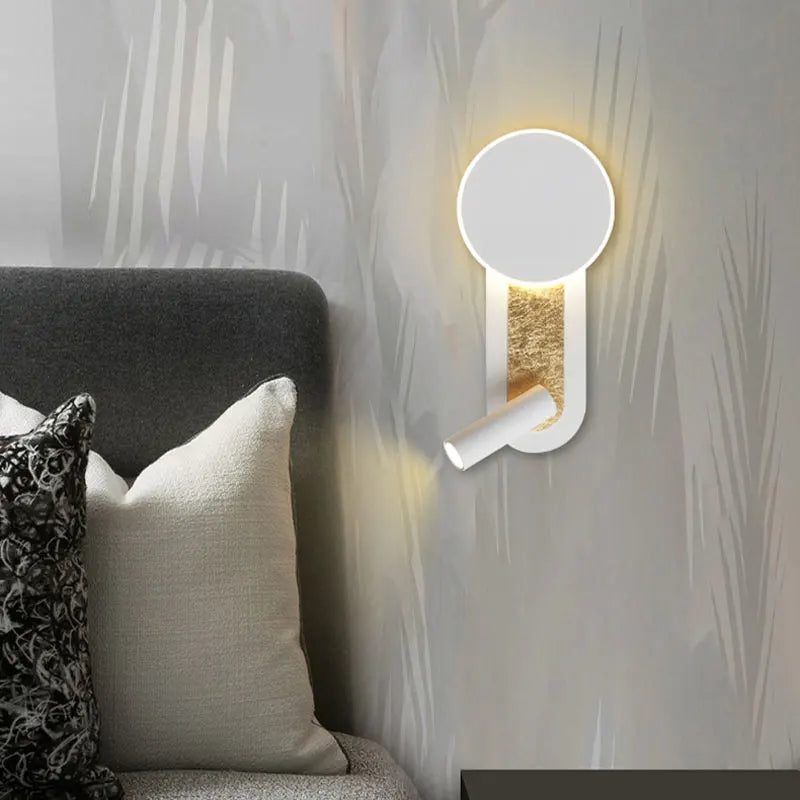 Nástěnné svítidlo HaloBeam — moderní severský design, dvojité LED, přisazená montáž