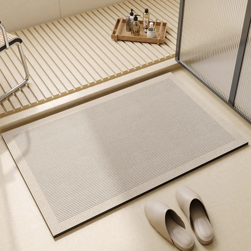 Tappetino da bagno ultra assorbente ad asciugatura rapida - fondo in gomma antiscivolo, spessore di 3mm