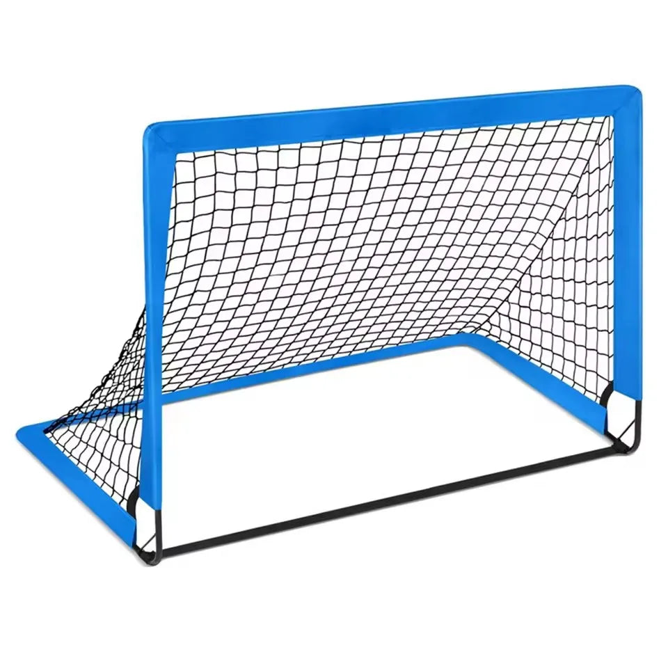 But de football pliable - Entraînement pour enfants - Filet en nylon - Jardin et arrière-cour - Noir, rouge, bleu et orange | meowbutter