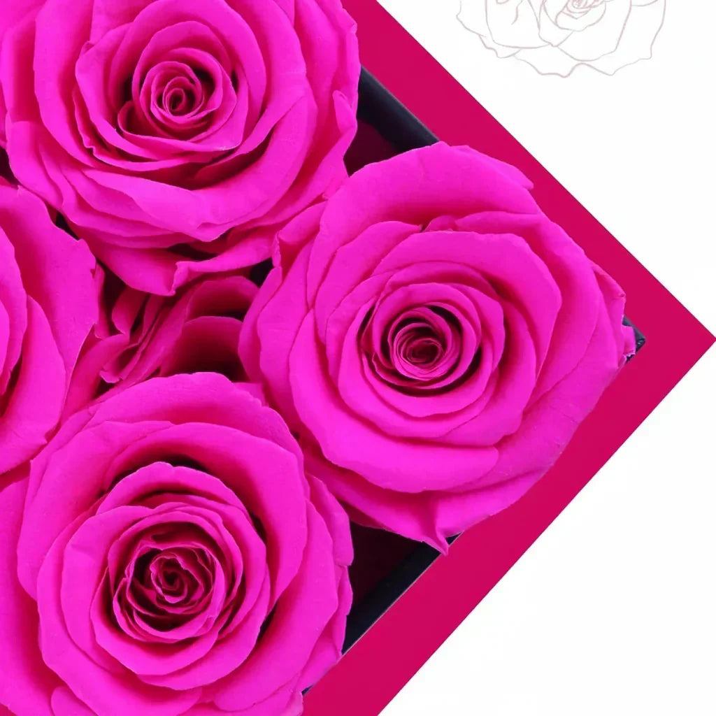 Elegant blomsterarrangemang med rosor – dekorativ visningsask