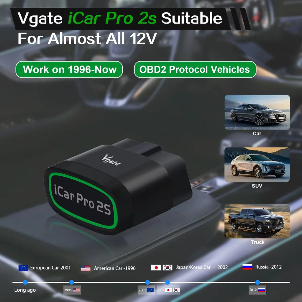 Scanner Bluetooth OBD2 - ELM327 V2.3 - Bluetooth 5.2 - Dati Motore in Tempo Reale - iOS e Android | meowbutter