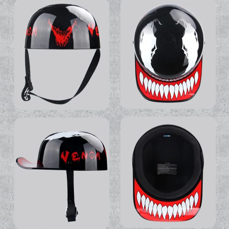 Casco de motocicleta vintage medio - Meowbutter
