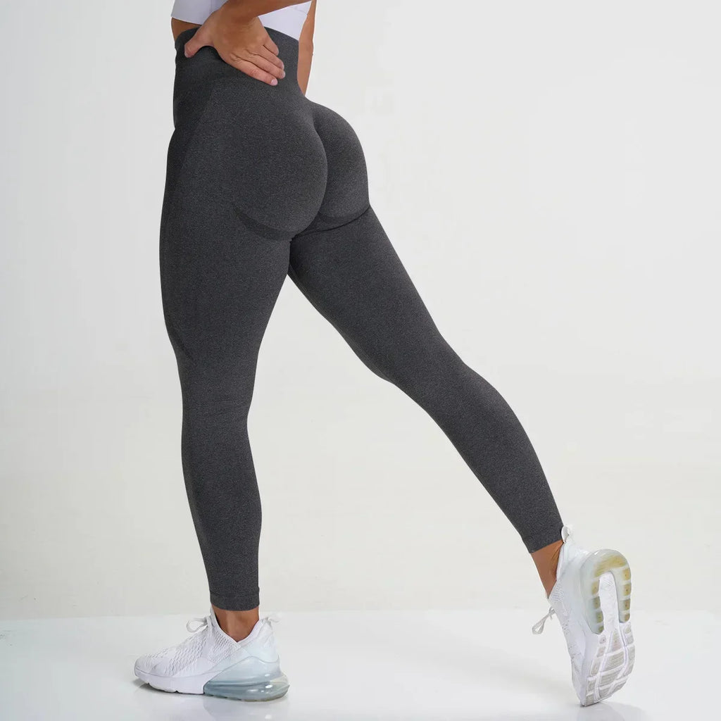 Sømløse leggings med høj talje — Elastisk spandexblanding, figursyet pasform