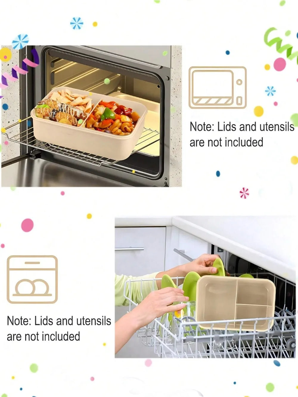 MealMate | Bento Lunch Box with Utensils | 4 Compartments & Leak-Proof Design | Meowbutter