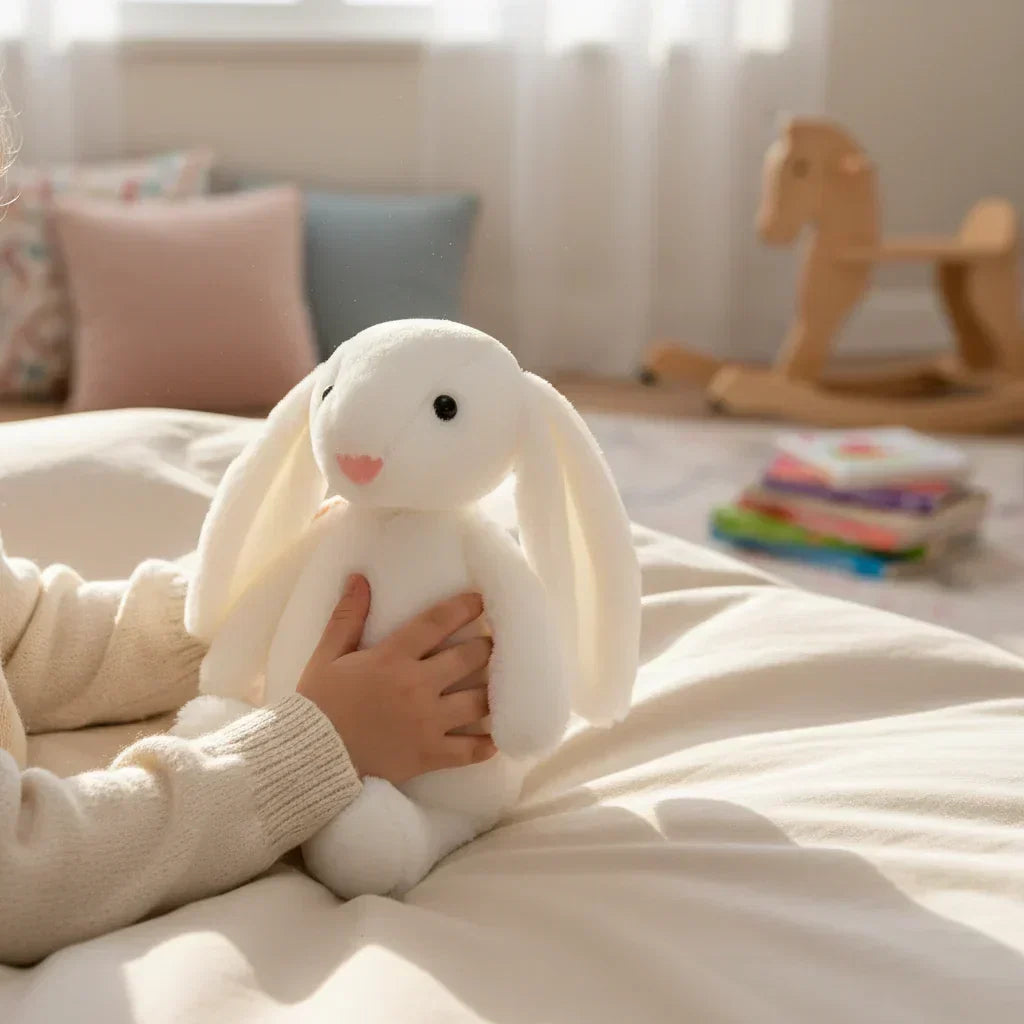 Απαλό λούτρινο κρεμαστό κουνέλι Bunnycat — συμπαγής σχεδιασμός με γέμιση, 10 Cm
