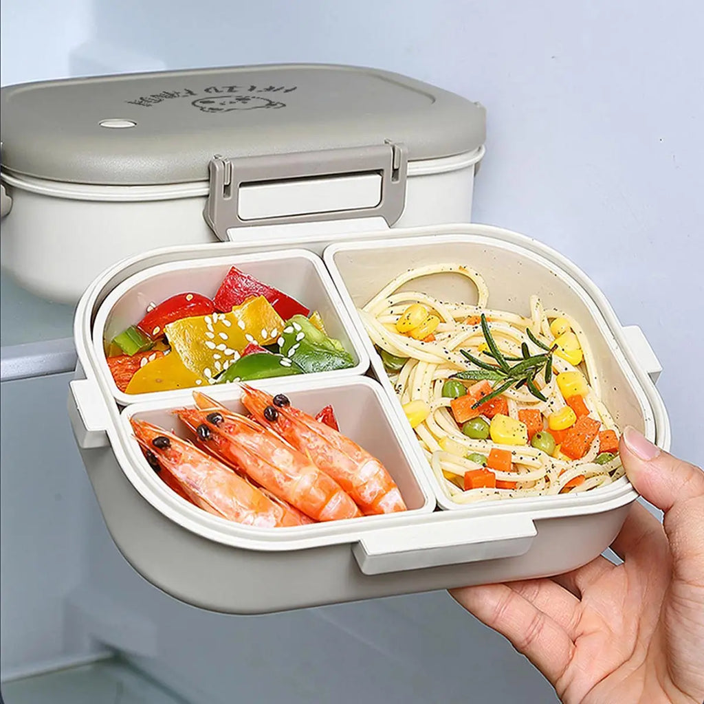 FreshMate Bento-låda med tre fack och läckagesäkert lock — 800ml