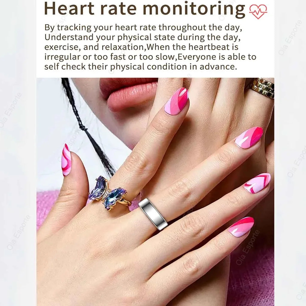 Anillo inteligente - Monitor de frecuencia cardíaca y SpO2 - Monitor de sueño - Resina - Tallas 9-14 - 3 colores | meowbutter