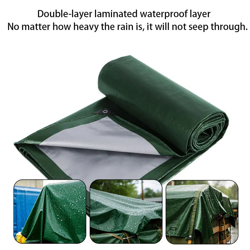 Tungt Vattentätt Presenning - UV-beständig - 3 Storlekar 2×3m till 3×4m - Grön | meowbutter
