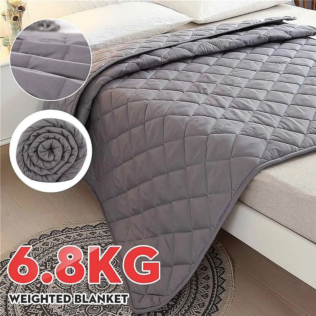 Weighted Blanket - 6 Sizes - Decompression Sleep Aid - Adults - Grey | meowbutter