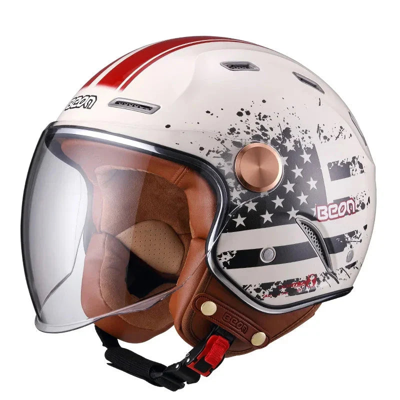 Casco de motocicleta retro - Meowbutter