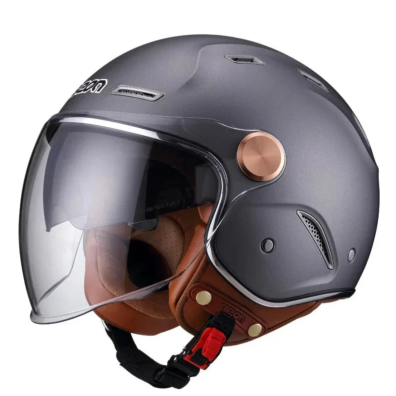 Casco de motocicleta retro - Meowbutter