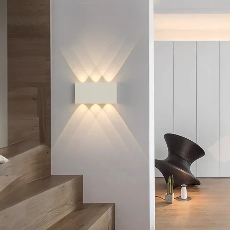 Lume da Parete Ricaricabile LumiBlock | Design Minimalista Effetto Legno | Meowbutter