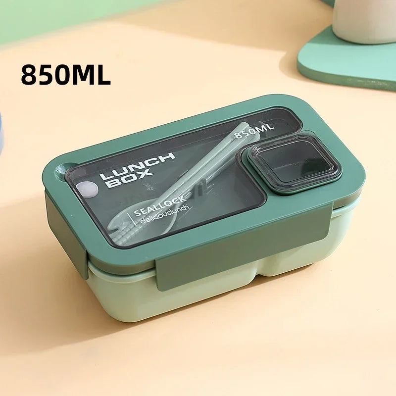 BentoGo 850ml Leakproof Lunch Box — Built-In Cutlery, Microwave and Dishwasher Safe