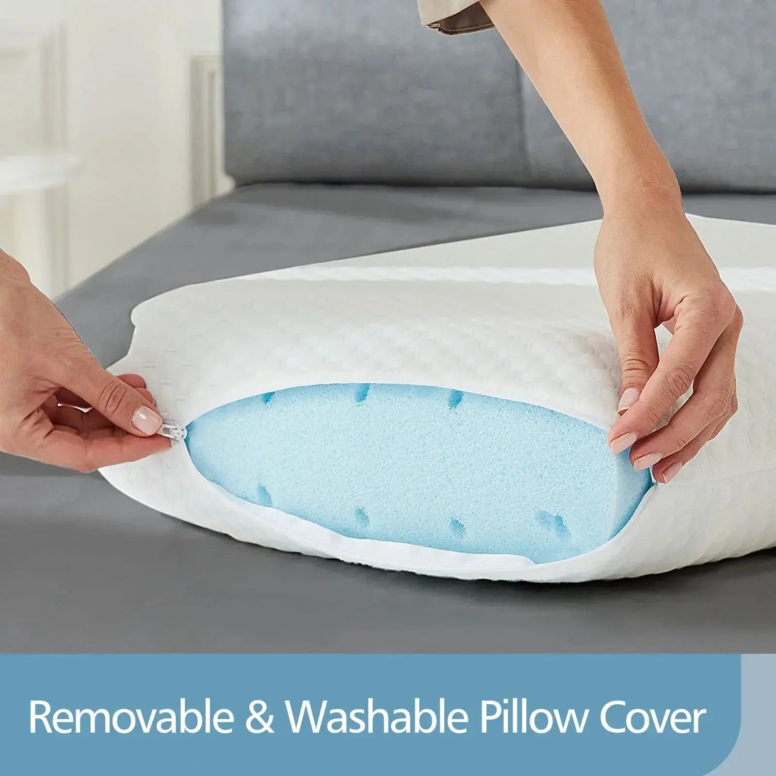 Premium Gel-Infused Memory Foam Pillow for Cooling Comfort