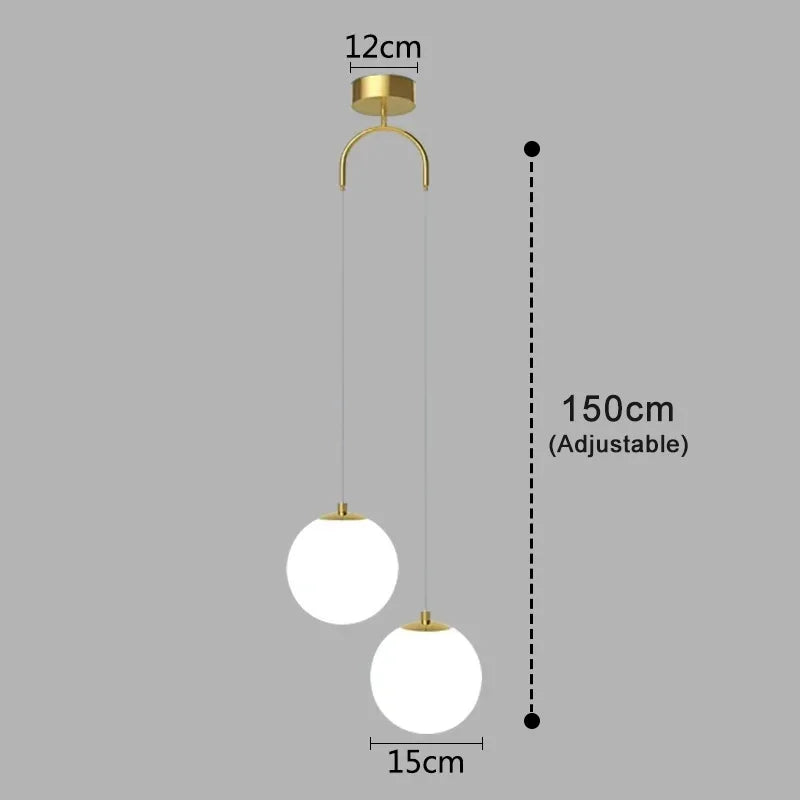 Luna Pendant Light | Nordic Modern Glass Globe Design | Meowbutter