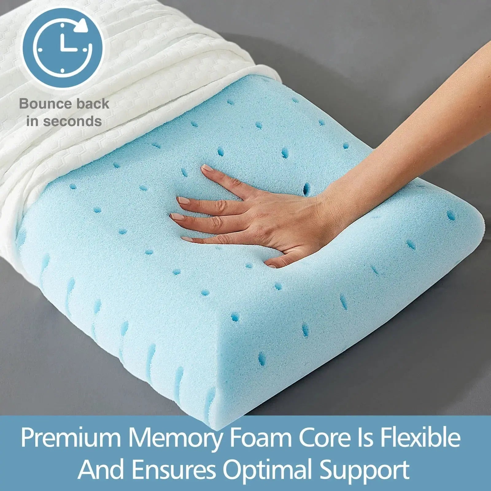 Premium Gel-Infused Memory Foam Pillow for Cooling Comfort