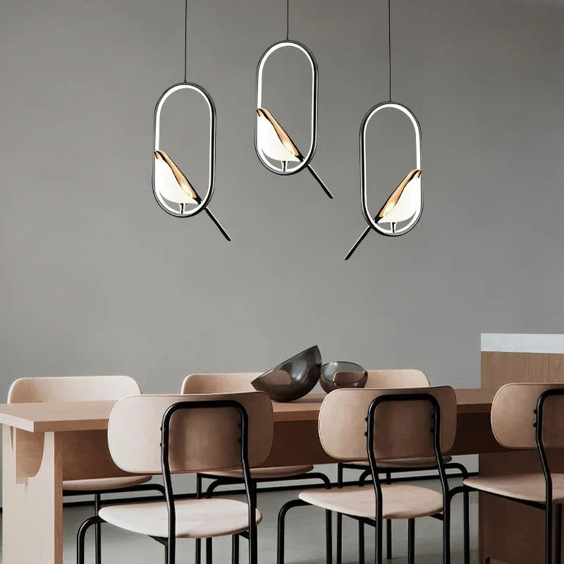 Magpie Pendant Light | Nordic LED Bird Design | Meowbutter