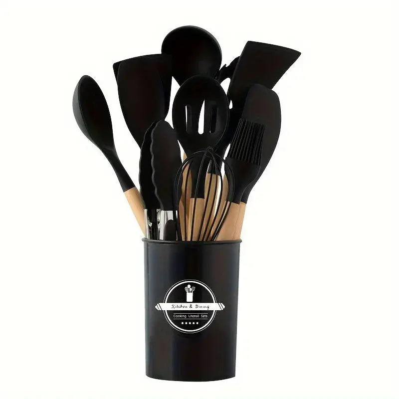 Set di utensili da cucina in silicone da 12 pezzi per la cucina di tutti i giorni