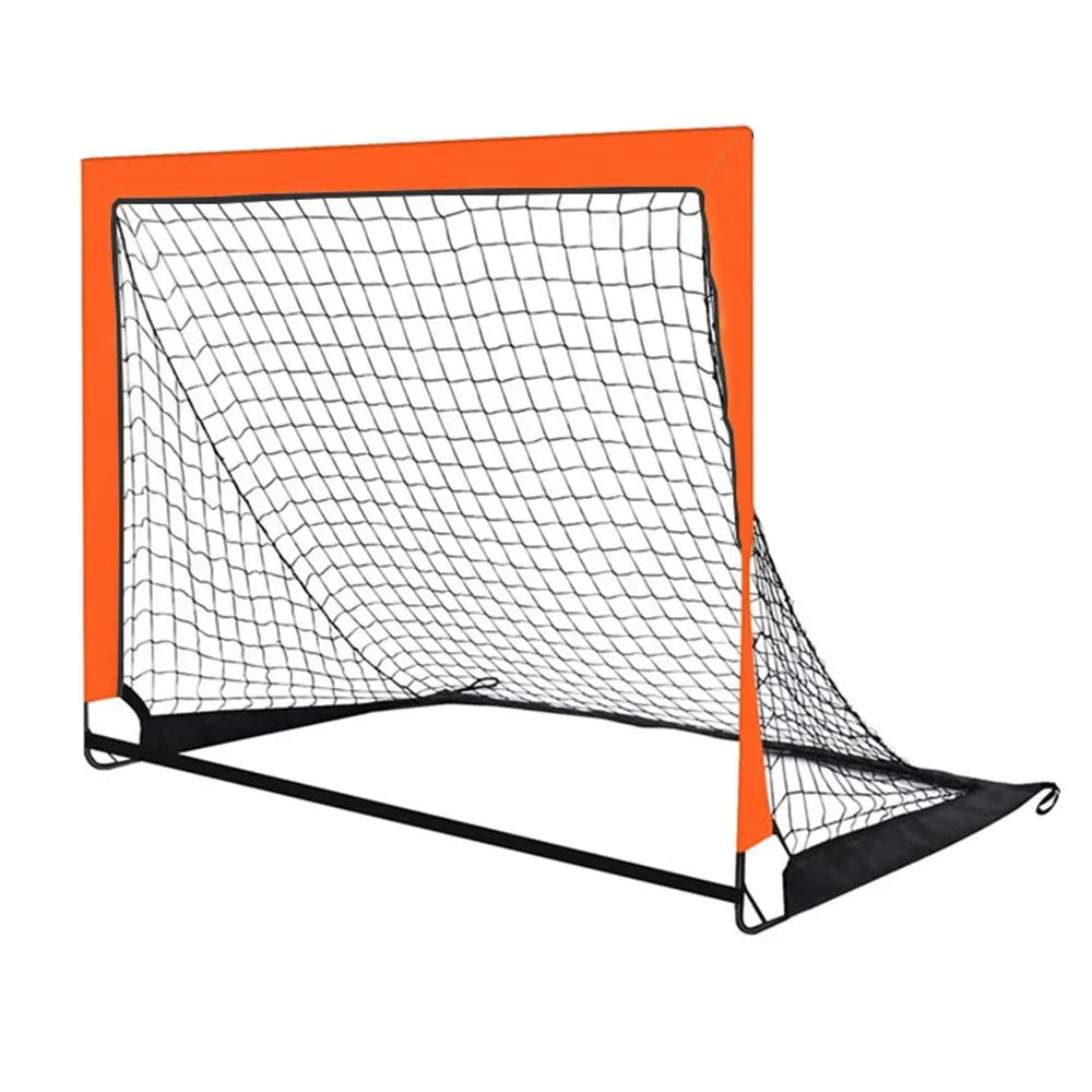 But de football pliable - Entraînement pour enfants - Filet en nylon - Jardin et arrière-cour - Noir, rouge, bleu et orange | meowbutter