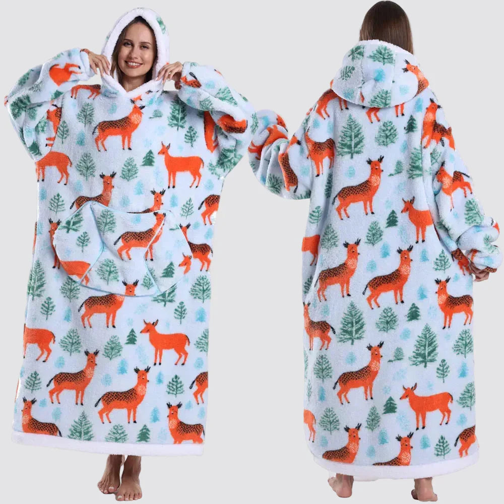 Oversized hættetrøje tæppe til voksne | Meowbutter