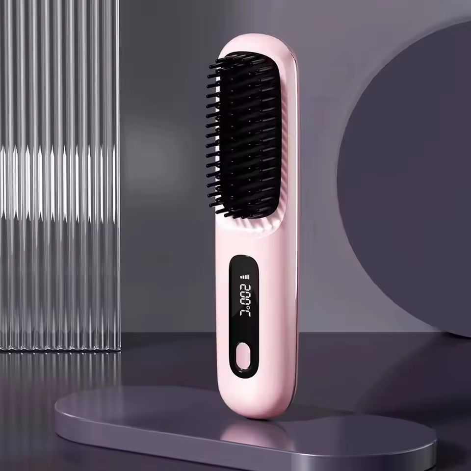 Tragbare Haarstyling-Bürste – kabelloses, wiederaufladbares Design – glattes Styling-Werkzeug | meowbutter