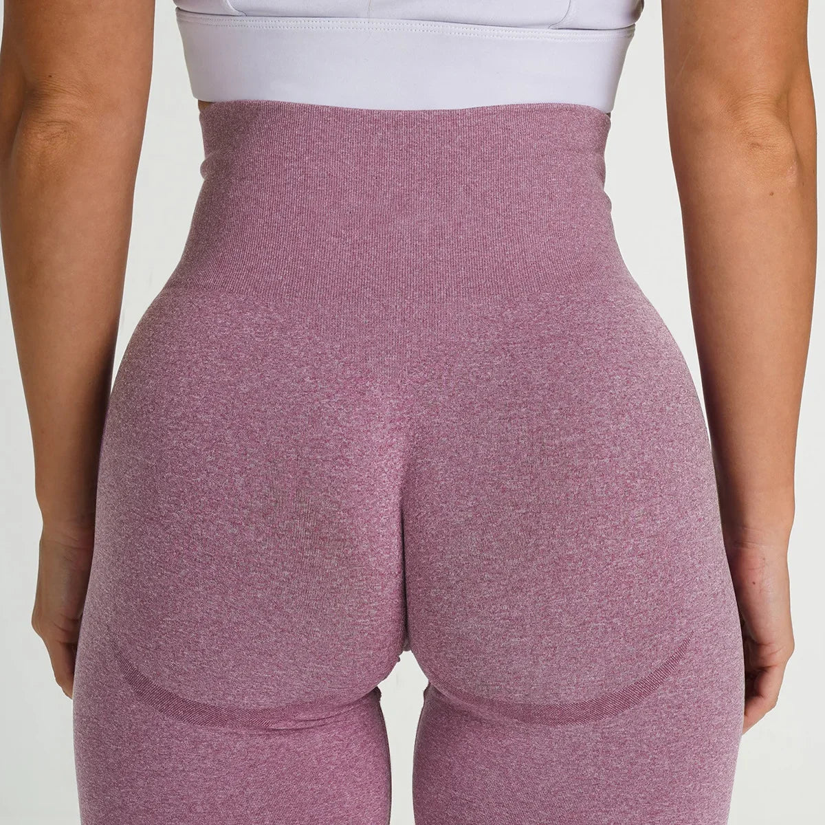 Sømløse leggings med høj talje — Elastisk spandexblanding, figursyet pasform