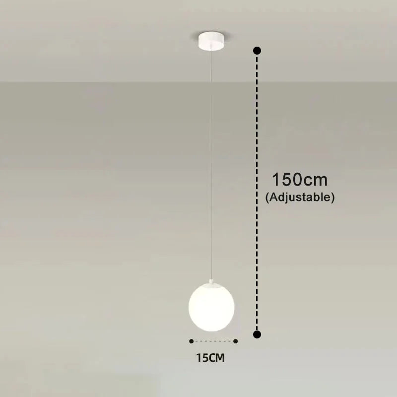 Luna Pendant Light | Nordic Modern Glass Globe Design | Meowbutter