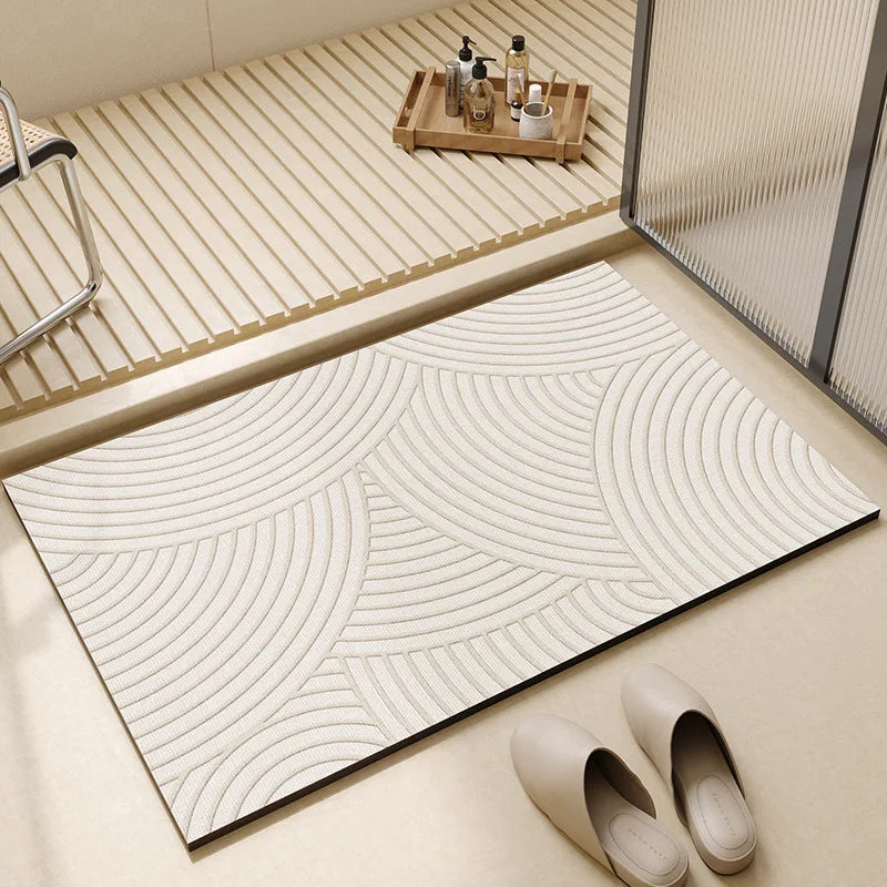 Tappetino da bagno ultra assorbente ad asciugatura rapida - fondo in gomma antiscivolo, spessore di 3mm