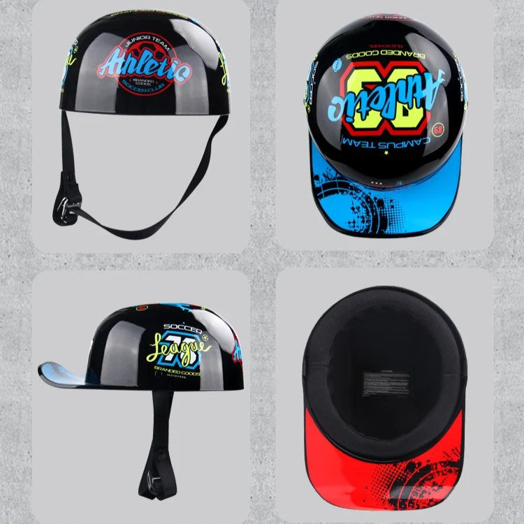 Casco de motocicleta vintage medio - Meowbutter