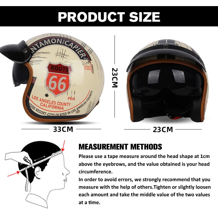 Casco de motocicleta vintage abierto - Meowbutter