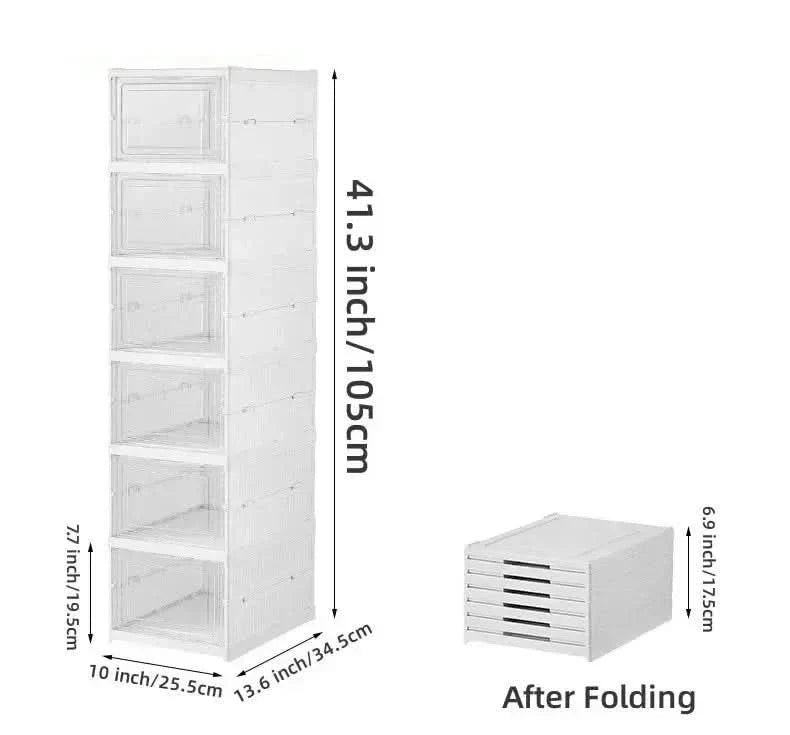 Transparenter Schuh-Organizer-Schrank als Platzsparer | meowbutter