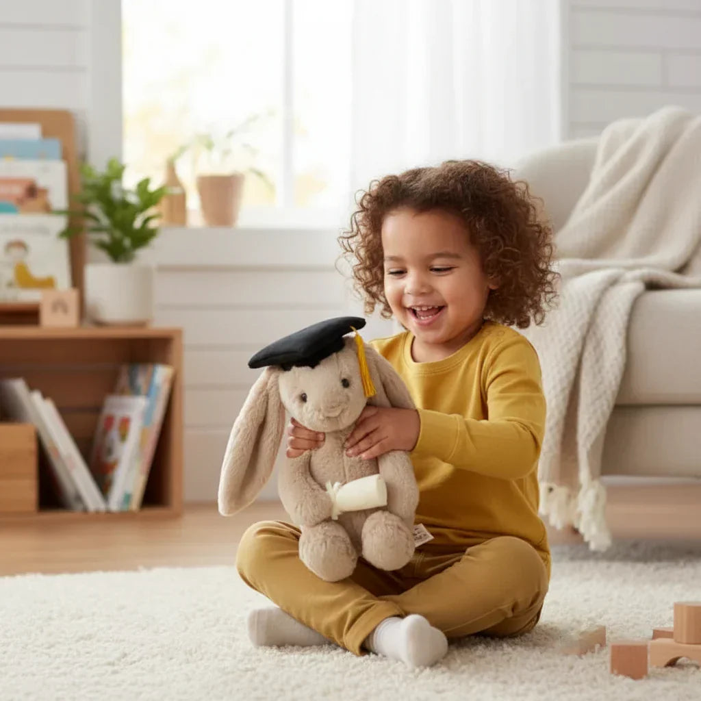 Λούτρινο κουνέλι Bunnycat 36cm για αποφοίτηση