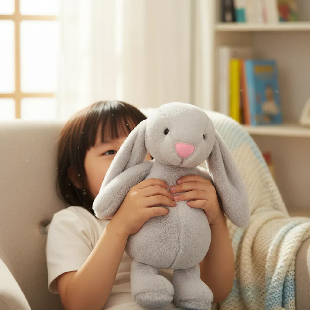 Απαλό λούτρινο κρεμαστό κουνέλι Bunnycat — συμπαγής σχεδιασμός με γέμιση, 10 Cm