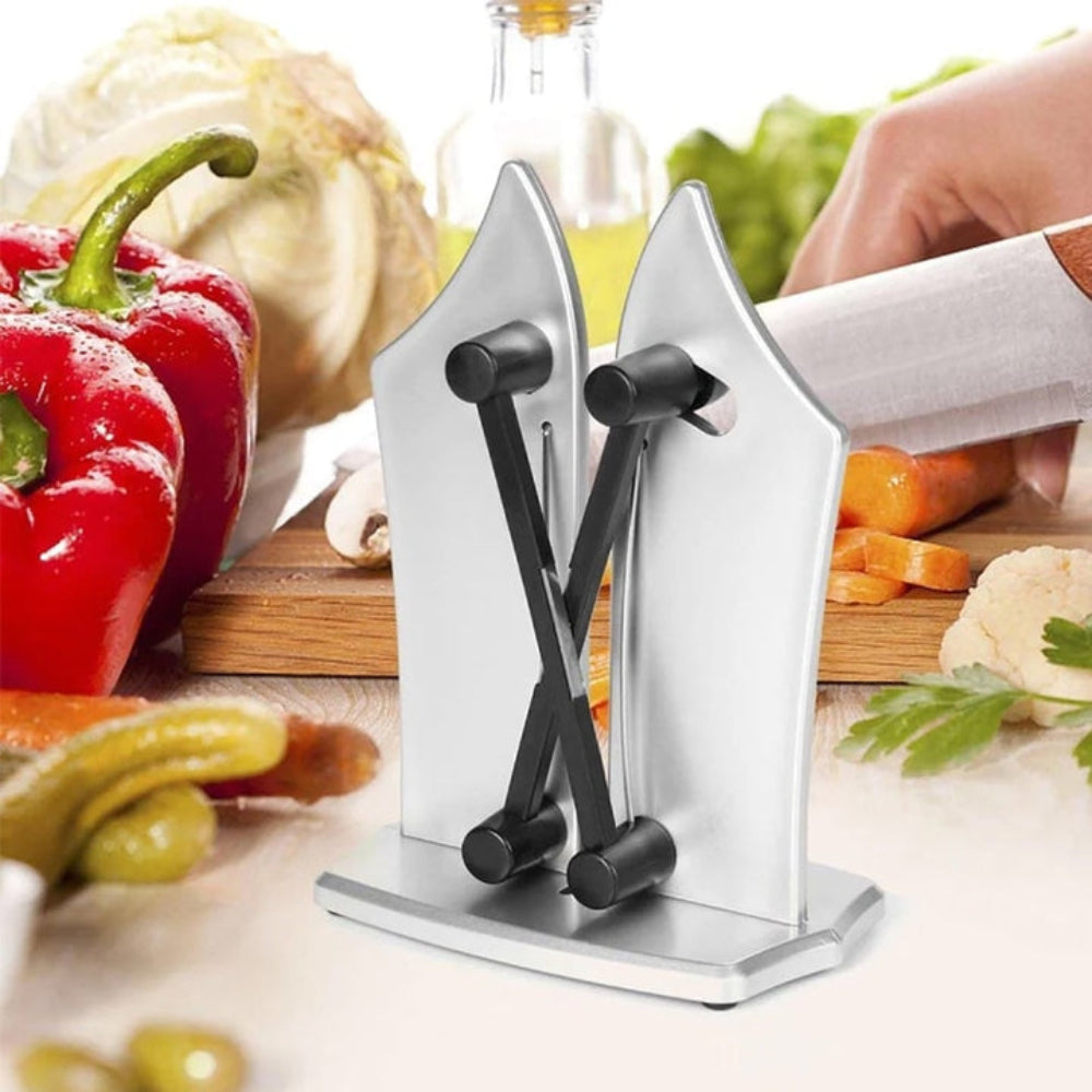 Manual Countertop Knife Sharpener — Guided Stroke Design