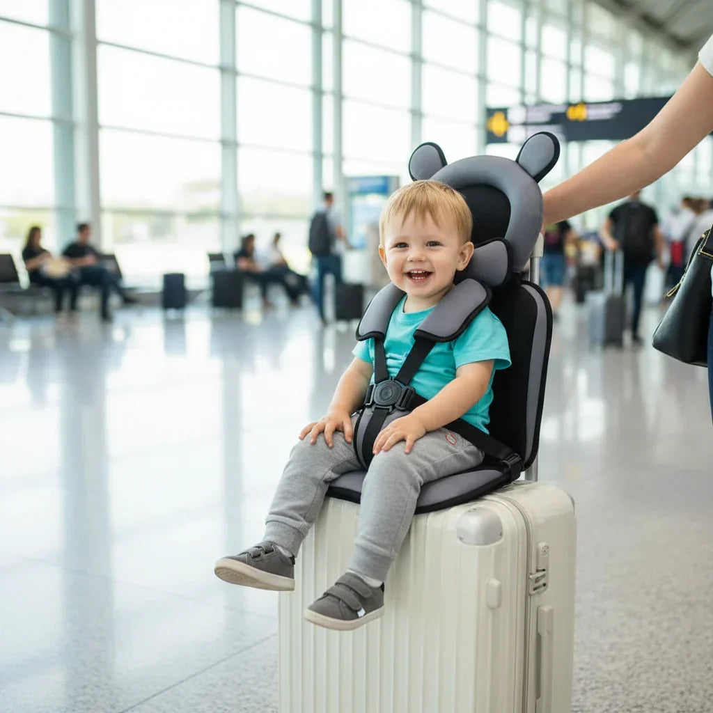 RideSuitcase Kids Bear -matkalaukku - kompakti käsimatkatavara ja päälle istuttava ajoneuvo